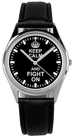 KIESENBERG Armbanduhr Boxen Karate Judo Kampfsport Geschenk Artikel Idee Fan Damen Herren Unisex Analog Quartz Lederarmband Uhr 36mm Durchmesser B-2121
