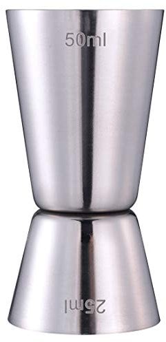 Stainless Steel Jigger Bar Craft Dual Spirit Measure Cup 25ml/50ml Double Jigger for Bar Cocktail Shot Measure