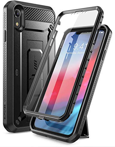 SUPCASE Unicorn Beetle Pro Series Full-Body Rugged Holster Case for 6.1-Inch Apple iPhone XR (2018 Release), Black