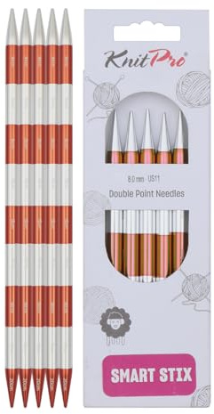 KnitPro Smartstix Double Pointed Needles 8 (20cm) | 7.00mm