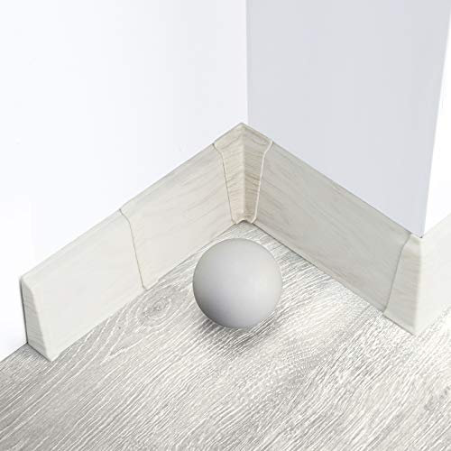 [DQ-PP] 1 terminale sinistro 70 mm PVC rovere Aspen laminato battiscopa in plastica PVC laminato decorativo battiscopa