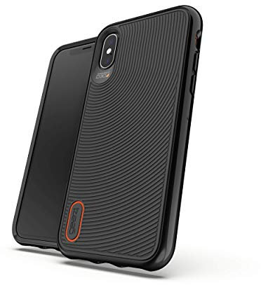 ZAGG Gear4 Battersea D30 Protective Case for Apple iPhone X/XS, Slim, Hard Case, Shockproof, Wireless Charging, (Black)