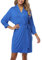 Old-Times Damen Kimono Bademantel Baumwolle kurz Strick Bademantel weich Nachtwäsche leicht - mehrfarbig - XXL/3XL
