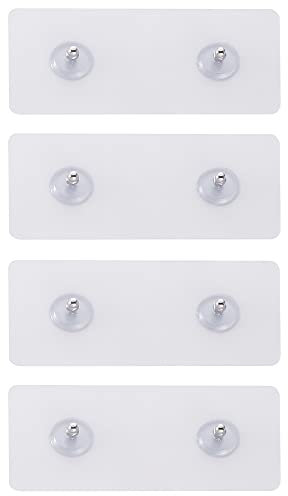GERUIKE Adhesivo sin Taladro Accesorios Baño de Montaje en Pared para Estanteria Ducha Esquina Adhesiva Transparentes de Nanomaterial como Cinta Adhesivas de Recambio 4 Piezas