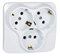 Enchufe Schuko de 3 enchufes, empotrable, IP20 (5311)