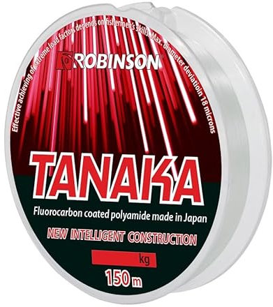 Robinson Angelschnur Tanaka 150m 0,161-0,382mm Fluorocarbon beschichtet (0,312mm / 10,80kg)