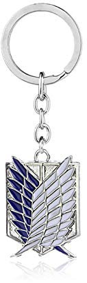 Anime Attack on Titan Schlüsselanhänger Wings of Liberty Schlüsselanhänger Wings of Freedom Schlüsselanhänger Survey Corps Schlüsselanhänger - Silber -