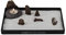 ICNBUYS Set de Bougeoirs en Galets de Jardin Zen Fait à la Main avec des Outils de Jardin Zen, du Sable, Un Plateau de Base et des Accessoires gratuits