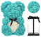 Regali per mamma, regalo di compleanno per donne, regalo di San Valentino, orsacchiotto rosa, in una confezione regalo, confezione regalo completamente assemblata, matrimonio e anniversario... (T blu)