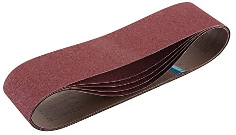 Draper 2 09264 Lot de 5 bandes abrasives en tissu 100 x 915 mm Grain 80 Rouge Taille unique