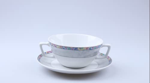 Generisch Eschenbach Summit Gipsy Suppentasse mit Untertasse, 1 Stück, traditionell, rund, nur Handwäsche, True, DISHWARE_PLATE, Suppentasse, Teller, 3169011, 3098741031