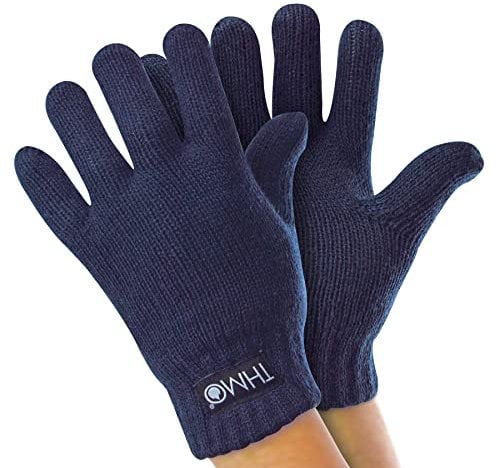 THMO Kinder Handschuhe für Winter Jungen Mädchen Warm Thermo Handschuhe mit Thinsulate Futter (10-11 Jahre, Blau)