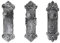 Shabby Chic Dekorative Gusseisen-Wandhaken, Silber mit Schwarz, Türknauf-Kleiderhaken für Wand, 3er Set, Schrauben und Dübel enthalten, Antike Wandhaken zum Aufhängen von Kleidung