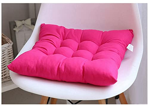 YOUCAI Lot de 4 Coussins de Chaises Carrés Galettes de Chaise Coussins de Siège Décoration Maison Coussin Mat Matelassée,Confortable Et Coloré - Idéal pour Intérieur Et Extérieur,40x40cm,Rose