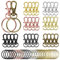 70 Stück Drehbarer Lanyard Karabiner Haken mit Schlüsselringen, Schlüsselanhänger Clip Metall Karabiner Verschlüsse Karabinerverschlüsse Karabinerhaken Hummer Verschluss für DIY Crafts (7 Farben)