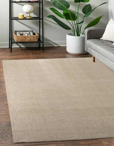 DomDeco Waschbarer Teppich Feel, super weicher und Flexibler 11mm Kurzflor für Wohnzimmer/Schlafzimmer/Kinderzimmer 200 x 290 cm Beige