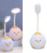 LED-Schreibtischlampe Leselampe USB-Aufladung Augenschutz Flexibles Farbnachtlicht mit Süßem Hühnersockel (Blau)