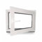 Kellerfenster - Kunststoff - Fenster - weiß - BxH: 90 x 40 cm - 900 x 400 mm - DIN Rechts - 3 fach Verglasung - 60 mm Profil