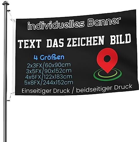 Persönlichkeits Flags Werbeflagge, Benutzerdefinierte Flagge, (ohne Fahnenmast) Wörter Leuchtende Farben, Personalisiert Eigenes Logo, Bild, Individuelle Dekorations fahnen