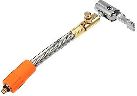 QUARKZMAN Flexibel Reifenfüll Schlauch Adapter M6 mit Entlüftungsventil 16 cm / 6,3 Zoll