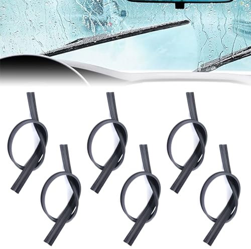 Scettar 6 Piezas Gomas de Limpiaparabrisas de Repuesto Universal, 80cm Gomas Limpiaparabrisas Coche, Goma de Repuesto para Limpiaparabrisas Coche Trasero,Limpiaparabrisas Escobillas