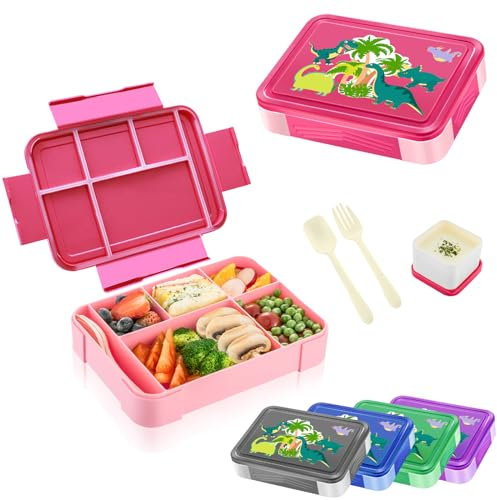 Yskmefun Brotdose Kinder mit Fächern | 1330ml Lunchbox Kinder | Bento Box | Junior Brotbox| Snackbox | Perfekt für Schule, Kindergarten & Unterwegs, BPA Frei