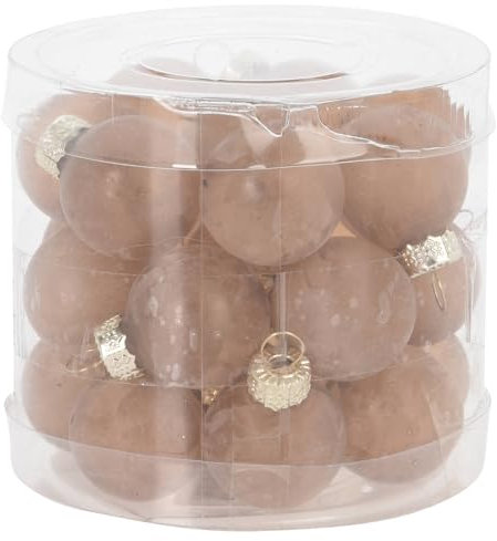 Home & Styling Weihnachtskugeln aus Glas, 24er-Set, Ø 2,5 cm, Farbe:braun