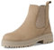MARCO TOZZI Damen Chelsea Boots aus Leder mit Reißverschluss, Braun (Taupe Nubuck), 37 EU