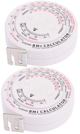 Uonlytech 2st Bmi Maßband Taillenumfangsband -bmi Teleskopmaßband Radrechner Bmi Gesundheit Maßband Taillenmesslineal Genaues Maßlineal Bmi-messband Pp Weiß Klebeband Körper
