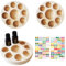 WishesMar 3 Stück 9 Slots Ätherisches Öl Halter Regal aus Holz - Bietet Platz für 5-15 ml Ätherisches Öl-Flaschen - Aufbewahrungs Ständer Gestell Organisator für Ätherische Öle und Duftöle