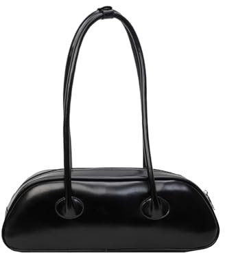 CORIOS Damen Klein Handtasche PU-Leder Schultertasche Wasserdicht Henkeltaschen Mode Unterarmtasche Tragetasche Elegant Henkeltasche Reisen Arbeiten Einkaufen Tote Beutel Schwarz