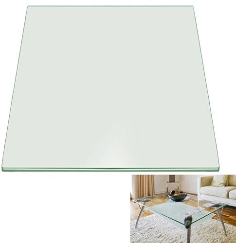 Glasplatte Eckig Transparent - Glasscheibe Aus Gehärtetem Glas 8mm Dick - Tischplatte Aus Sicherheitsglas Glas - DIY Glastisch Tisch - Eckig Glas GroßE Arbeit Stabile Tischplatte(60x60cm)