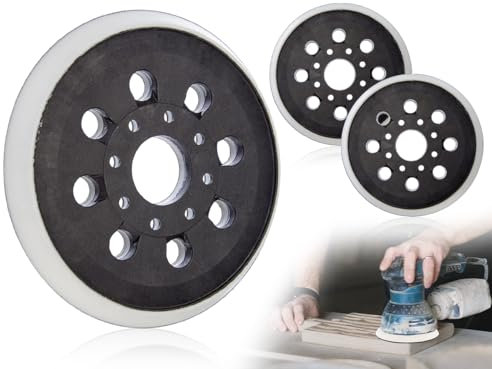Lhbwhiz 2 Stück Schleifteller,8 Loch Exzenterschleifer Zubehör,Selbstklebendes Schleifplatte,Schleifpolierscheibe,SchleifgeräTe Accessorie,Kompatibel mit Bosch PEX 220 A GEX 125-1 AE PEX 220(125 mm)