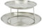 LOIRIIC Lot d'assiettes à fruits de mer - Double assiette en acier inoxydable - Assiettes à thé de l'après-midi - Gâteau à 2 étages - Plateau de service pour fruits de mer - Plateau alimentaire avec