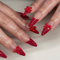 Faux Ongles Court MouyouGlow,Amande Nude Rouge French 3D Noeud papillon Noël Nouvel an Christmas XMAS Press on Nails avec Colle à Ongles,Red Bow Tie New Year Fake Nails