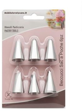 NOBILE LOVELYCARE Beccucci sac a poche 6 pz utensili pasticceria decorazioni pasticceria cake design