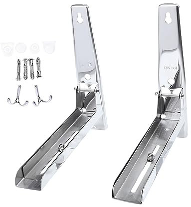 Alipis Rejilla para Microondas Soporte Retráctil Acero Inoxidable 2 Estantería para Espacio