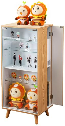 パレットライフ PaletteLife Ninja Display Shelf with Secret Storage, 6 Tier Collection Case, Scandinavian Style, Cabinet for Figures, Plushies, Acrylic Stands, Manga, Magazines, Doujinshi