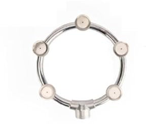 Taicols Ugello Atomizzazione Ugello Circolare Da Giardino In Acciaio Inox Spruzzatore Poroso Anulare Per Spruzzare Tubo Da Irrigazione Multifunzione Spruzzatore Leggero (5 teste: circa)