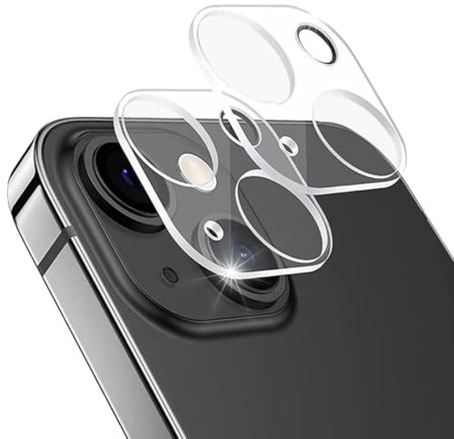 Wei Tech Kameraschutz Panzerglas Doppelverglasung für iPhone 13 – 9H Härte, Ultra-HD Klarheit, Komplett Kamera Schutz, Kratzfest, Full-Coverage, 2er Pack Kamera Panzerglas