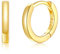 Silvora Kleine Creolen Gold 8mm Mini Hoop Ohrringe Gold Creolen Damen Herren Goldene Kreolen Ohrstecker 8mm Silber 925 Klein Kreolen Ohrringe echtgold Knorpelschläfer Huggie Ohrschmuck Hypoallergen