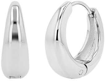 NOELANI Creolen Edelstahl Damen Ohrschmuck, 1,5 cm, Silber, Kommt in Schmuck Geschenk Box, 2039659