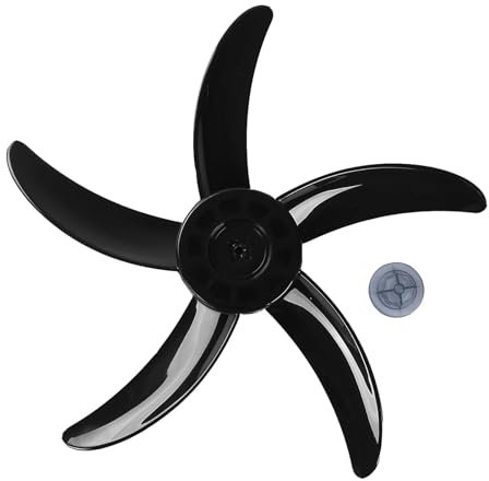JIOYUNG eufeifeiegds Good Packaging Household Plastic Fan Blade 5 Leaves with Nut Cover for 20 Inch Standing Pedestal Fan Table Fanner Accessory wefeiegds