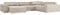 DELIFE Wohnlandschaft Sirpio XL Cord Beige 360x260 cm Recamiere variabel