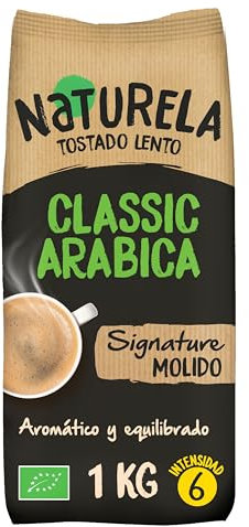 NATURELA Café Ecológico Molido | Torrefacción Lenta 100% Arabica | Mezcla premium exclusiva para espresso, prensa francesa o café de filtro - Bolsa de 1 kg