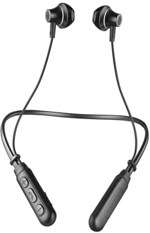 Lurrose Kabellose Neckband Kopfhörer Sport In Ear Headset mit Magnetverschluss Ergonomisch Leicht Langanhaltende Akkulaufzeit für Outdoor Aktivitäten Wie Laufen und Radfahren