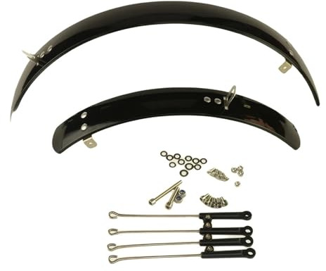 PSNKLMM 2 Stück Quick Setup Schutzbleche Einfache Montage for 20 Zoll Fahrräder Schutzblech Ist Ergänzung V-Bremse in schwarz(20 inch vshape Black)