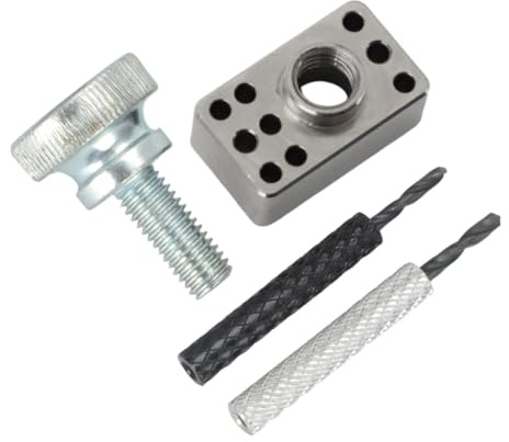 AUTOVIC Guitar Tuner Drill Jig for 6-In-Line Pin Mount Tuners | Stainless Steel, Compatible with Fender Stratocaster Telecaster & Squier Electric Guitars