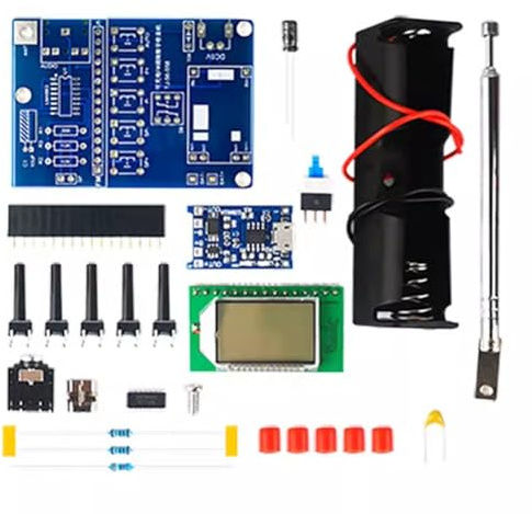 Blisfulhoks FM Radio Receiver Electronic Welding Kit LCD Display DIY Electronic for Self Assembly and Soldering Practice Replacement Spare Parts C-Kit