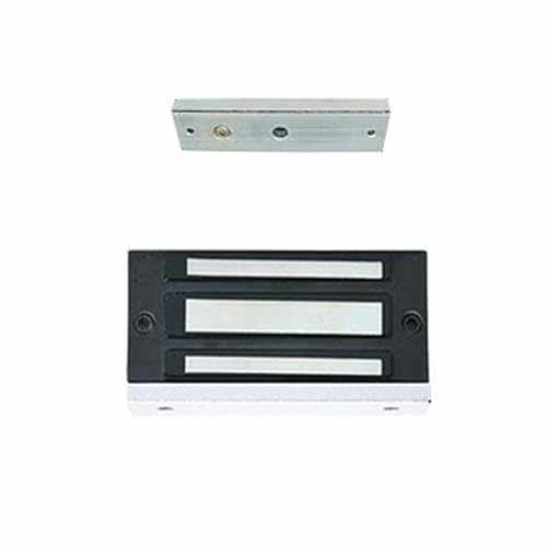 Serratura magnetica elettrica da 60 kg, 24 V, modalità sicura singola serratura per porta in lega di alluminio, sistema di controllo accessi per porte singole, montato su superficie, per partizioni